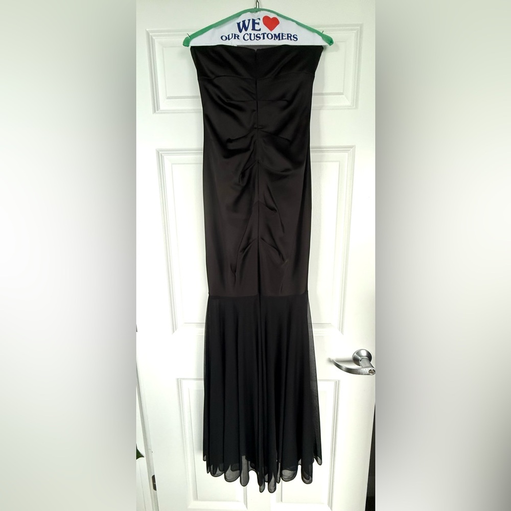 Xscape Strapless Black Gown - Picture 5 of 6